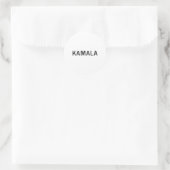 Schattige Cat Face Kamala Letter Grappig Ontwerp Ronde Sticker (Tas)