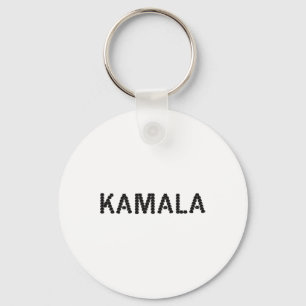 Schattige Cat Face Kamala Letter Grappig Ontwerp Sleutelhanger