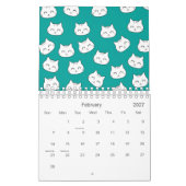 Schattige Cat Faces Pattern 2026 Kalender (Feb 2027)