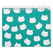 Schattige Cat Faces Pattern 2026 Kalender (Hoes)