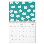 Schattige Cat Faces Pattern 2026 Kalender (Mar 2027)