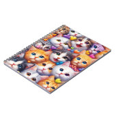 Schattige Cat Faces Spiral Notitieboek (Linkerzijde)
