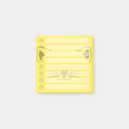 Schattige Cat gepersonaliseerde Post-it notities Post-it® Notes (Voorkant)