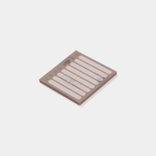 Schattige Cat gepersonaliseerde Post-it notities Post-it® Notes (Schuin)