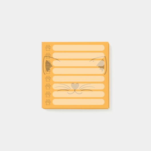Schattige Cat gepersonaliseerde Post-it notities Post-it® Notes (Voorkant)