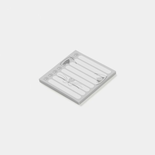 Schattige Cat gepersonaliseerde Post-it notities Post-it® Notes (Schuin)