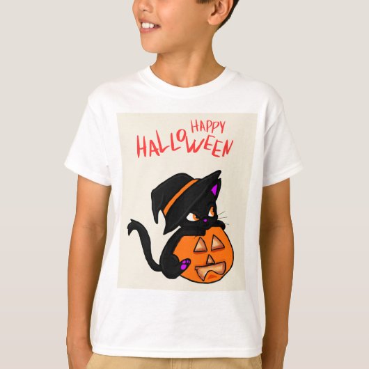 Schattige Cat Halloween Fun - Eindeloos feest! T-shirt (Voorkant)