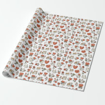 Schattige Cat & Heart Wrapping Paper: Purrfect Gif