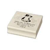 Schattige Cat & Hearts Aangepast retouradres Rubberstempel (Stempel)