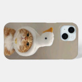 Schattige Cat in Duck Pet iPhone 15 Hoesje (Achterkant (horizontaal))