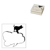 Schattige CAT-journaal Rubberstempel (Gestempeld)