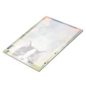 Schattige Cat Lined Stationery Paper - Wide Pink R Notitieblok (Schuin)