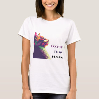 Schattige Cat: Look Up to My Human (Kijk omhoog na T-shirt