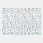 Schattige Cat Love Blue thema Inpakpapier Vel (Voorkant 2)