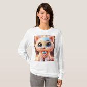Schattige Cat Lover's T-Shir T-shirt (Voorkant volledig)