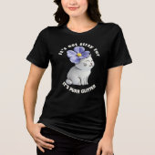 Schattige Cat met Flower Pet - Spint Glitter Quote Tri-Blend Shirt (Voorkant)