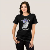 Schattige Cat met Flower Pet - Spint Glitter Quote Tri-Blend Shirt (Voorkant volledig)