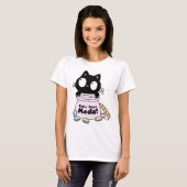 Schattige Cat Neem je Meds T-shirt, Funny Cat T-shirt (Voorkant volledig)