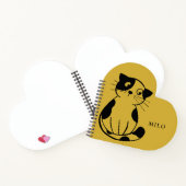 Schattige Cat Notitieboek met Custom Name Design (Binnen)