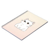 Schattige Cat Notitieboek — Minimalistisch pastel (Linkerzijde)