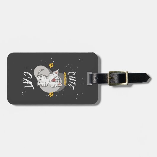 Schattige CAT-ontwerp Bagagelabel (Voorkant horizontaal)