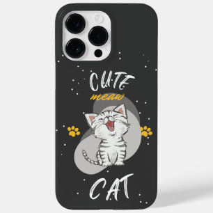 Schattige CAT-ontwerp Case-Mate iPhone 14 Pro Max Hoesje