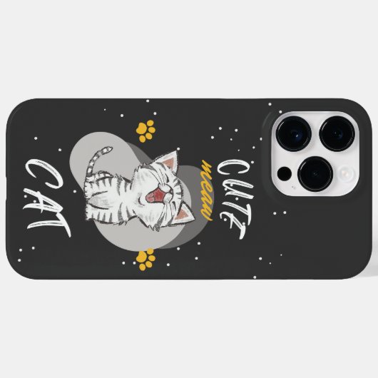 Schattige CAT-ontwerp Case-Mate iPhone Case (Achterkant (horizontaal))