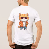 Schattige Cat "Oooo Really" T-shirt – Schattig Kat (Achterkant)