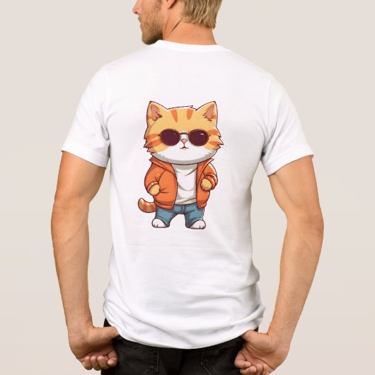 Schattige Cat "Oooo Really" T-shirt – Schattig Kat (Achterkant)