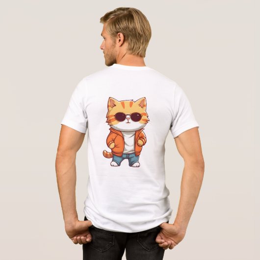 Schattige Cat "Oooo Really" T-shirt – Schattig Kat (Achterkant volledig)