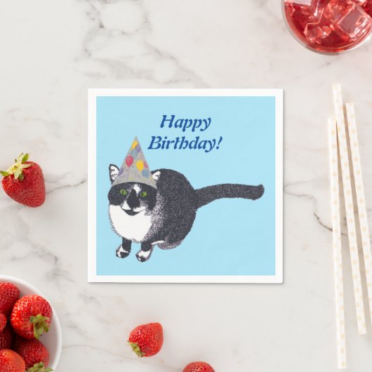 Schattige Cat Party Pet Happy Birthday Servetten (Insitu)