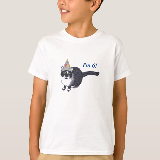 Schattige Cat Party Pet Verjaardag Leeftijd Tshirt (Voorkant)