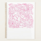 Schattige Cat Patten met ASL ILY-teken - ASL Desig Planner (Voorkant)