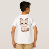 Schattige Cat Print T-shirt voor kattenliefhebbers (Achterkant volledig)