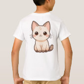 Schattige Cat Print T-shirt voor kattenliefhebbers (Achterkant)