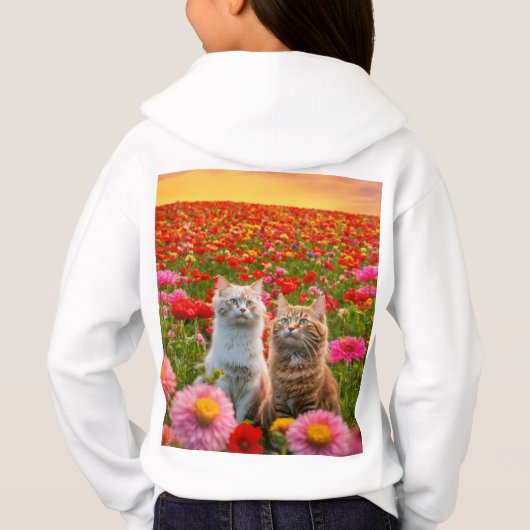 Schattige Cat Print T-shirt voor kinderen - Fun &  (Achterkant)