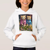 Schattige Cat Print T-shirt voor kinderen - Fun &  (Voorkant)