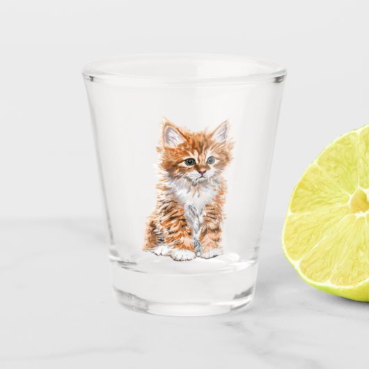 Schattige Cat Shot Glass Shot Glas (Voorkant)