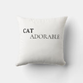 Schattige Cat Sierkussen – Kawaii Kat Decoratieve  (Achterkant)