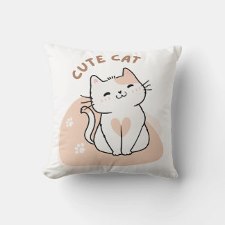 Schattige Cat Sierkussen – Kawaii Kat Decoratieve 