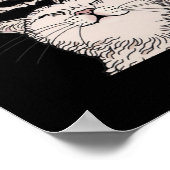 Schattige Cat Skeleton Hand Boop Halloween Pet Wom Poster (Hoek)