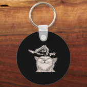 Schattige Cat Skeleton Hand Boop Halloween Pet Wom Sleutelhanger (Voorkant)