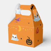 Schattige Cat spookblad Halloween pompoen feestges Bedankdoosjes (Achterkant)