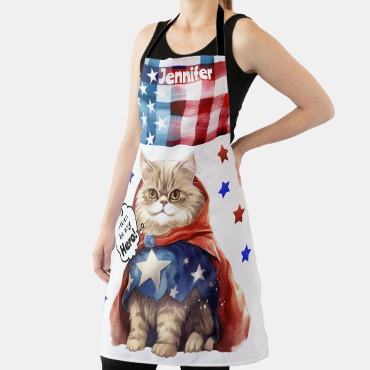 Schattige Cat Super Hero Moeder All-Over Print Sch Schort (Insitu)