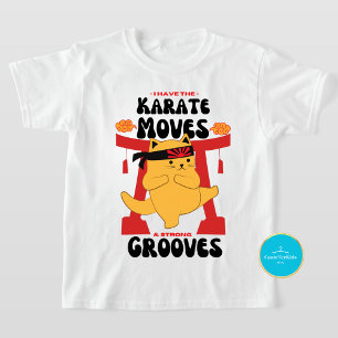Schattige Cat T-shirt   Karate beweegt grappig
