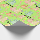 Schattige Cat-thema inpakpapier - Schattig en kleu (Hoek)