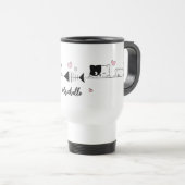 Schattige Cat Travel Mug – Schattige en minimalist Reisbeker (Voorkant rechts)