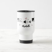 Schattige Cat Travel Mug – Schattige en minimalist Reisbeker (Center)