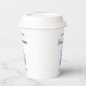 Schattige Cat Twins Baby shower Blauw Roze Papieren Bekers (Links)