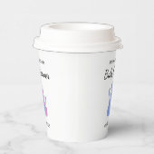 Schattige Cat Twins Baby shower Blauw Roze Papieren Bekers (Rechts)